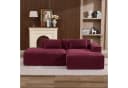 Odikalo 2-Sitzer Sofa mit Schlaffunktion und Kissen rot Bild 2