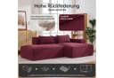 Odikalo 2-Sitzer Sofa mit Schlaffunktion und Kissen rot Bild 5
