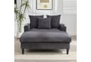 Odikalo Schlafsofa Chaiselongue Grau Samt USB Bild 1
