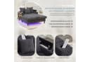 Odikalo Schlafsofa Chaiselongue Grau Samt USB Bild 5