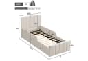 Odikalo Polsterbett 90x200 mit Bettkasten und Lattenrost Beige Bild 3