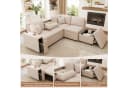 Ecksofa Schlafcouch L-Form Grau mit Stauraum & USB Bild 5