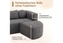 Odikalo Modulares Schlafsofa mit Schlaffunktion Chenille Schwarz Bild 3