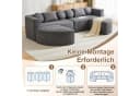 Odikalo Modulares Schlafsofa mit Schlaffunktion Chenille Schwarz Bild 4