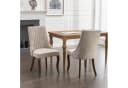 Odikalo Esszimmerstuhl 2er-Set Beige Massivholz Chenille Bild 1