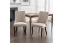 Odikalo Esszimmerstuhl 2er-Set Beige Massivholz Chenille Bild 2