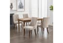 Odikalo Esszimmerstuhl 2er-Set Beige Massivholz Chenille Bild 3