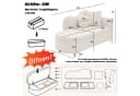Odikalo Chaiselongue Relaxsessel mit Stauraum & Schlaffunktion Beige Bild 4