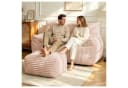 Odikalo 2-Sitzer Sitzsack Rosa mit Hocker Bild 2