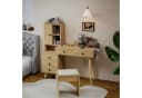 LANKI Schminktisch mit Spiegel & 5 Schubladen Beige Bild 3