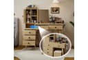 LANKI Schminktisch mit Spiegel & 5 Schubladen Beige Bild 5