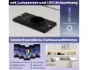 Odikalo Kinderbett 90x200 mit LED, USB, Stauraum und gepolstertem Kopfteil weiß Bild 4