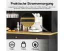 Odikalo Buffetschrank Schwarz mit USB, Glastüren & Gläserhalter Bild 5