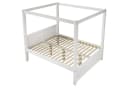 Odikalo Himmelbett aus Massivholz weiß mit Dachrahmen Bild 5