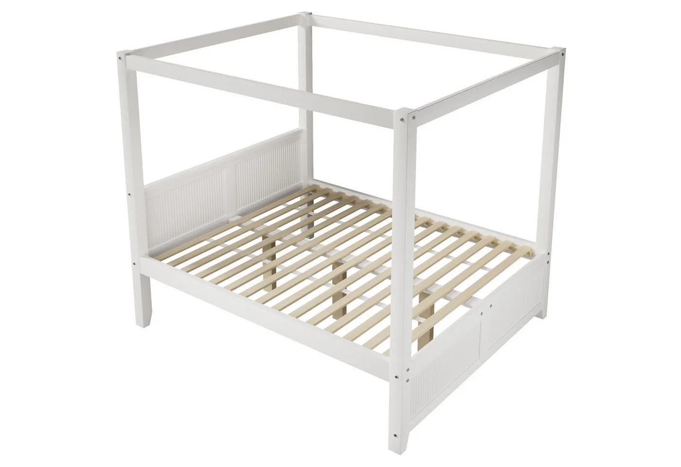 Odikalo Himmelbett aus Massivholz weiß mit Dachrahmen - Bild 5