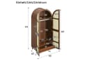Odikalo Kleiderschrank mit gebogenen Rattan-Türen und Schubladen Bild 3