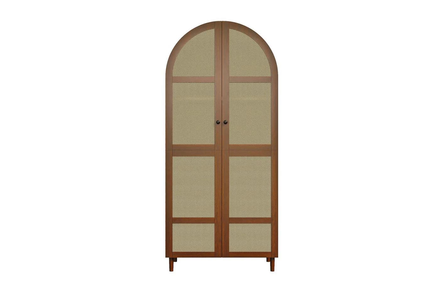Odikalo Kleiderschrank mit gebogenen Rattan-Türen und Schubladen - Bild 4