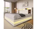 Odikalo Polsterbett Samt Beige mit Bettkasten, LED & USB-C Bild 1