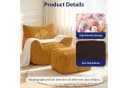 Odikalo Loungesessel 2-Sitzer mit Ottoman Gelb Cord Schlaffunktion Bild 1
