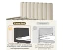 Odikalo Polsterbett Doppelbett mit Bettkasten und Lattenrost Beige Bild 4