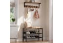 Hoobro Wandgarderobe Wandregal mit 7 Haken und Ablage Bild 4