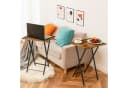Hoobro Beistelltisch Klappbar, Kleiner Tablettisch, TV Tray, 2-St., Klapptisch, Snack Tisch, Industrial-Stil, Sofatisch für kleinen Raum Bild 3