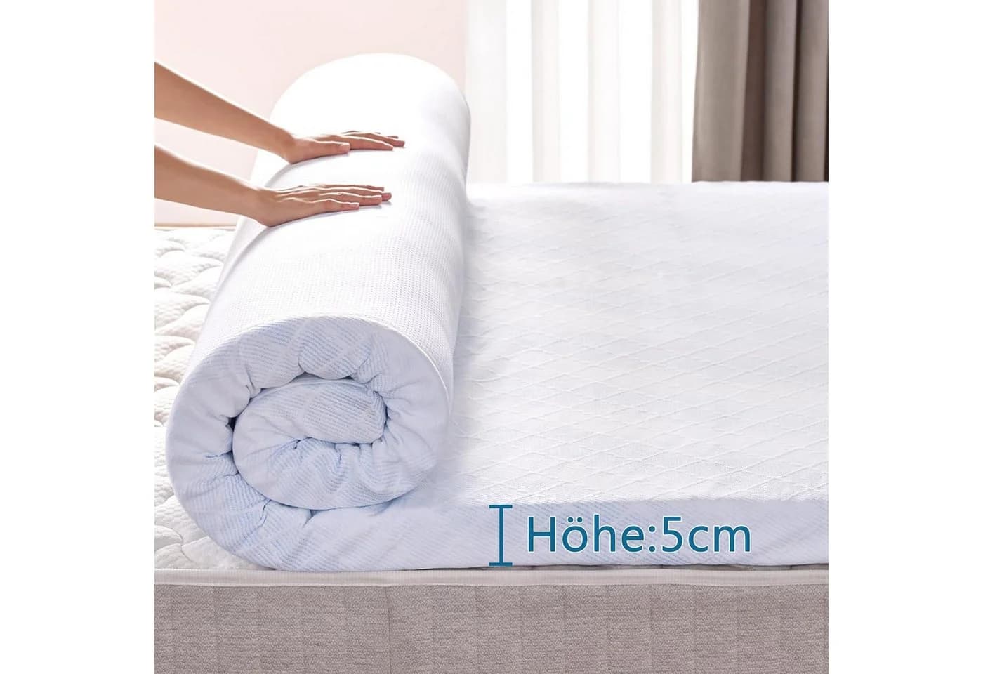 Wenta 5-Zonen Ergonomischer Matratzentopper 5 cm Gel-Memory-Schaum