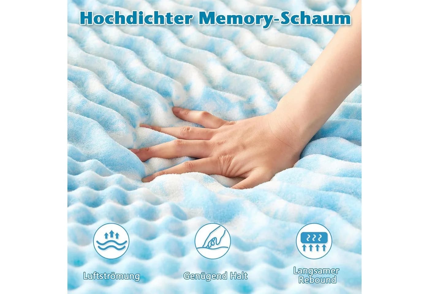 Wenta 5-Zonen Ergonomischer Matratzentopper 5 cm Gel-Memory-Schaum - Bild 4