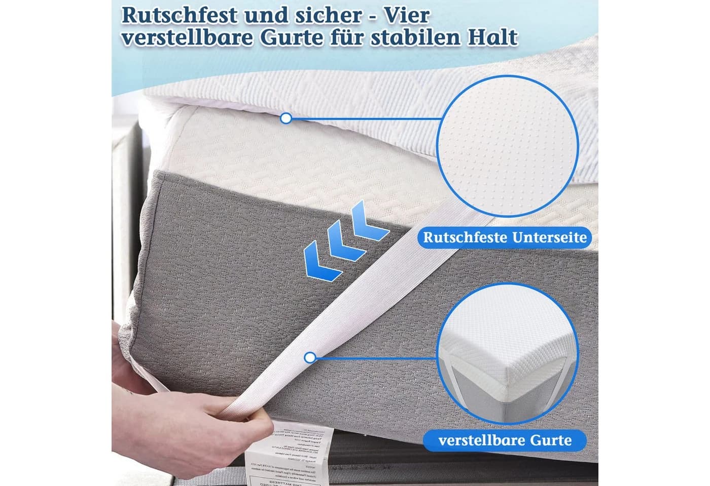 Wenta 5-Zonen Ergonomischer Matratzentopper 5 cm Gel-Memory-Schaum - Bild 5