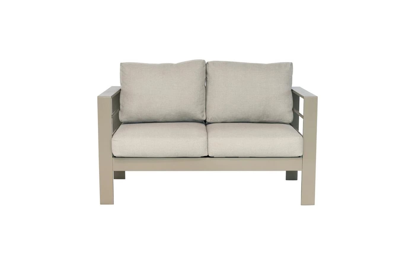 MeXo Loungesofa 2-Sitzer Aluminium Beige Outdoor