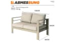 MeXo Loungesofa 2-Sitzer Aluminium Beige Outdoor Bild 3