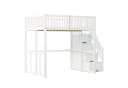 Odikalo Hochbett 90x200 140x200 Jugendbett Kinderbett mit Stauraum Bild 5