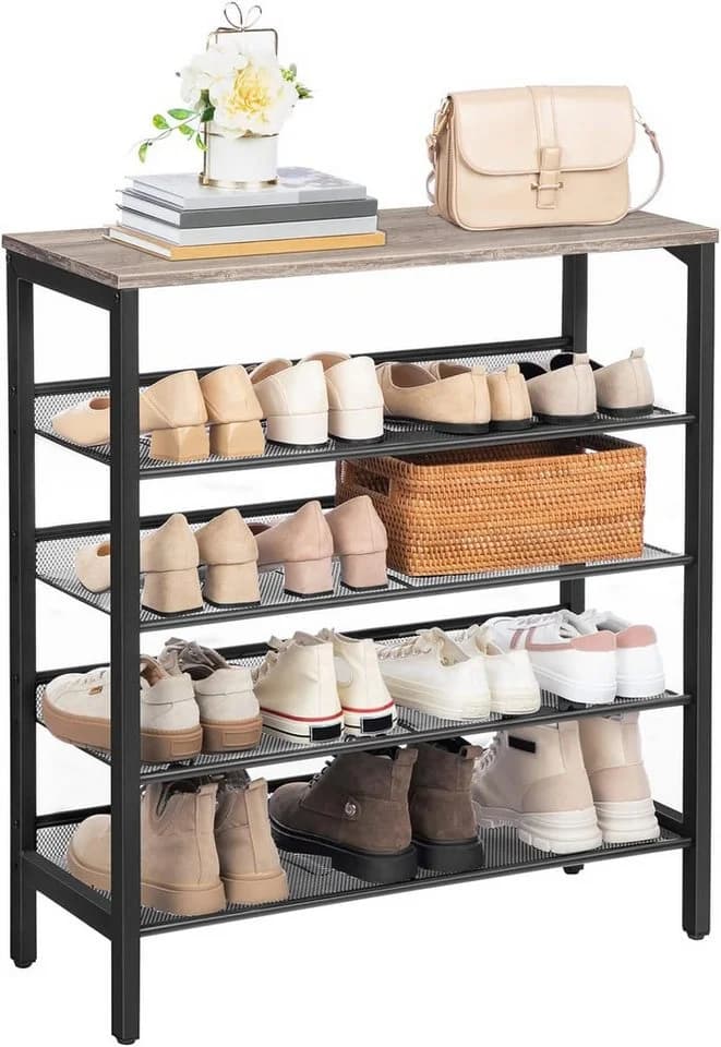 Hoobro Schuhregal 5-lagig Metall Eingang Korridor - Bild 2