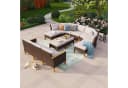 PHI VILLA Gartenlounge-Set Halbmond 10-12 Plätze Beige Poly Rattan Bild 2
