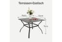 PHI VILLA Gartentisch Metall-Schirmloch Schwarz Bild 1