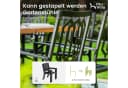 PHI VILLA Garten-Essgruppe 6-tlg. Schwarz Metall wetterfest stapelbar Bild 3
