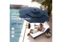 PHI VILLA Sonnenschirm Blau 300 cm mit 8 Schirmknochen Bild 3