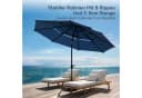 PHI VILLA Sonnenschirm Blau 300 cm mit 8 Schirmknochen Bild 5