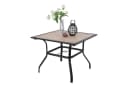 PHI VILLA Gartentisch Braun Metall PVC Wetterfest Bild 2