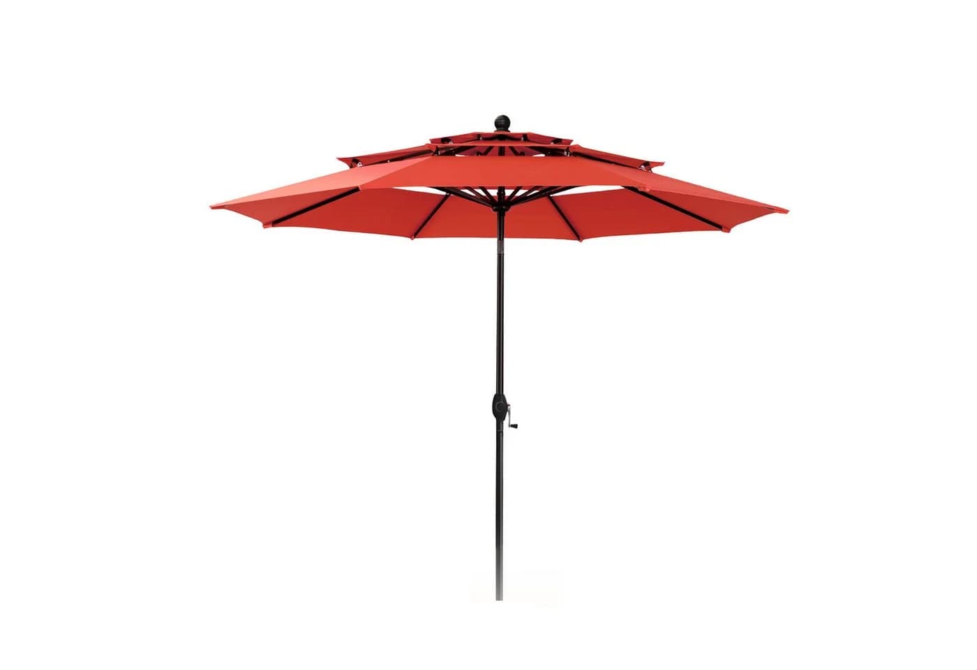 PHI VILLA Sonnenschirm Rot 300 cm mit 8 Schirmknochen - Bild 2