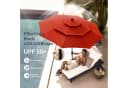 PHI VILLA Sonnenschirm Rot 300 cm mit 8 Schirmknochen Bild 3