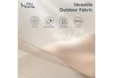 PHI VILLA Rechteckiger Marktschirm Beige mit Kurbel Bild 3