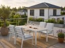 MeXo Gartenlounge-Set 5-tlg. Aluminium mit Esstisch Weiß Bild 5