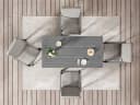 MeXo Gartenlounge-Set 5-tlg. Beige/Grau Aluminium PS Bild 4