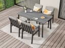 MeXo Gartenlounge-Set 5-tlg. Beige/Grau Aluminium PS Bild 5