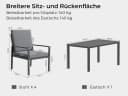 MeXo Gartenlounge-Set Aluminium Wetterfest Bild 5