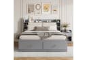 Odikalo Schlafzimmer-Set Kombibett mit Stauraum Grau/Weiß Bild 3