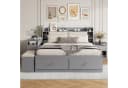 Odikalo Schlafzimmer-Set Kombibett mit Stauraum Grau/Weiß Bild 5