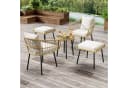 Odikalo Gartenlounge-Set 5-tlg. Schwarz/Weiß Rattan Bild 1