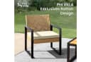 PHI VILLA Gartenlounge-Set 4-tlg. Gelb PE Rattan Schmiedeeisen Akazie Bild 4